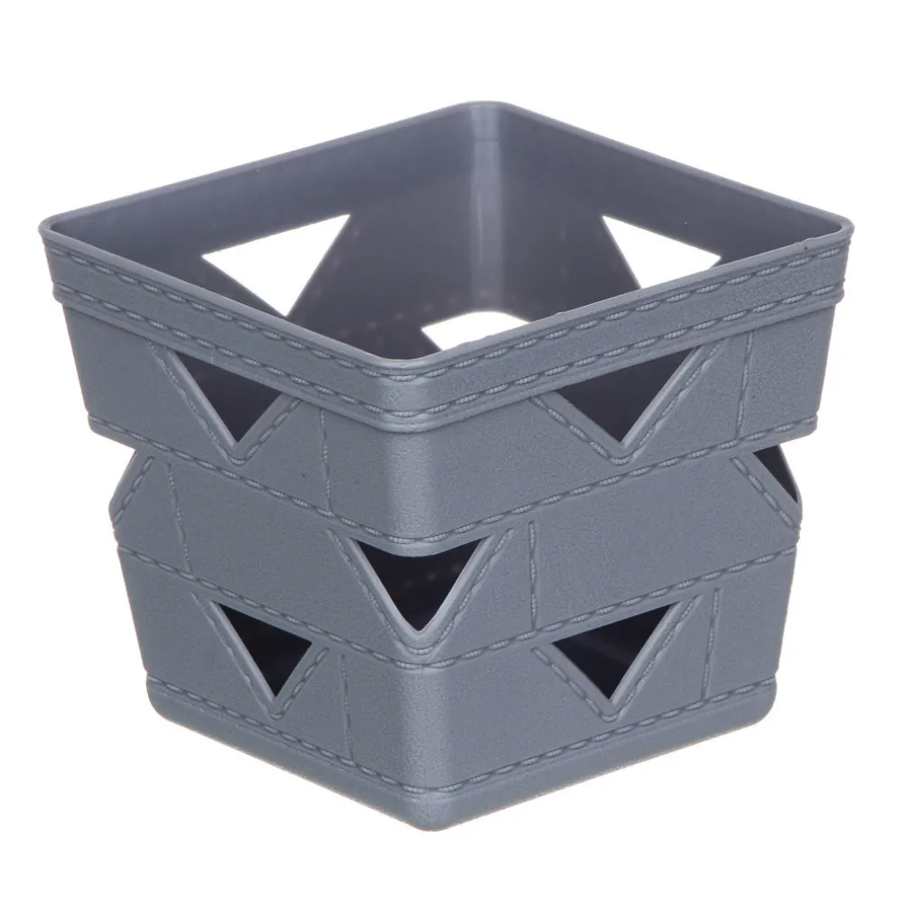 SET 3PZ CESTO CESTINO PORTA TUTTO OGGETTI ORGANIZZATORE QUADRATO 10X10X9CM 10712