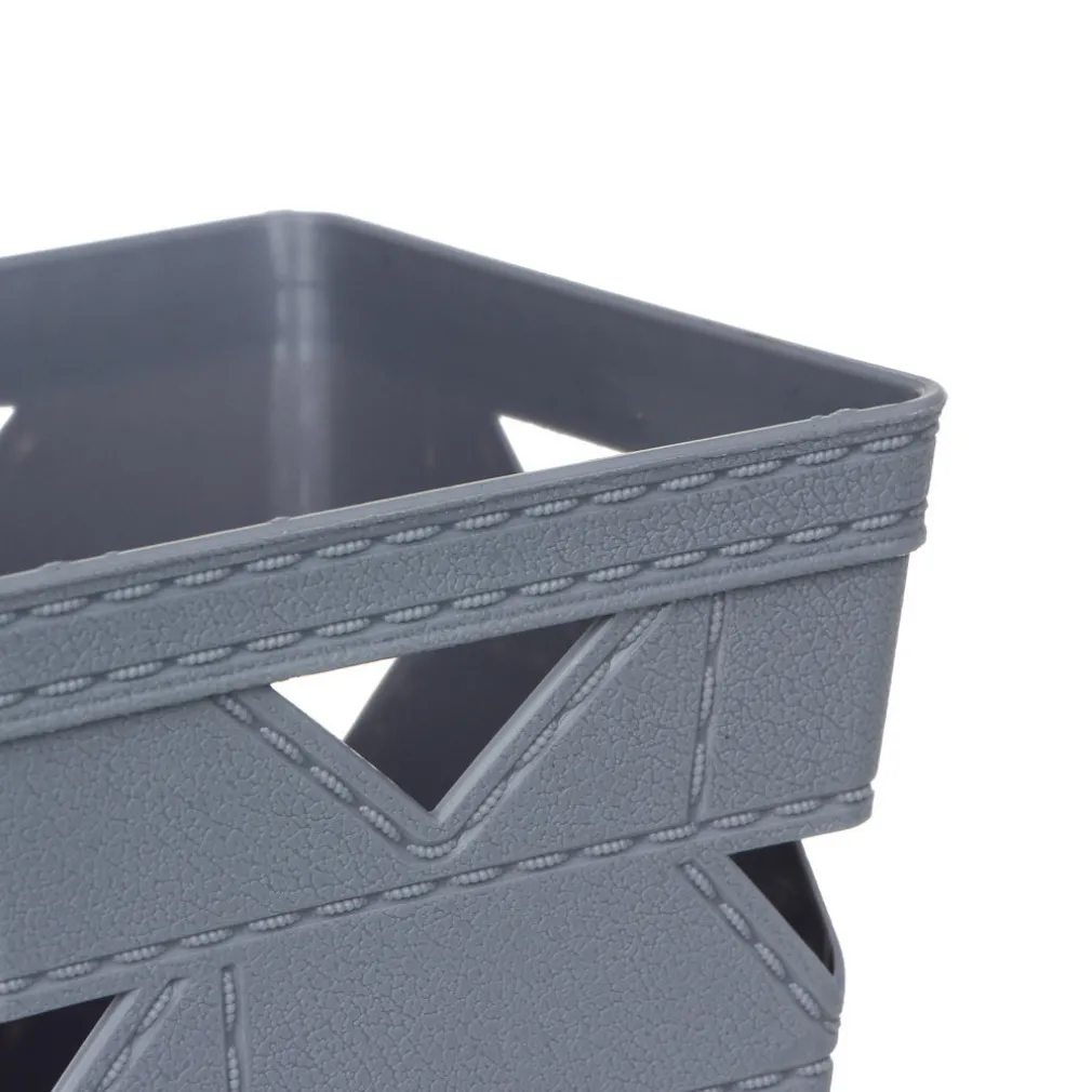 SET 3PZ CESTO CESTINO PORTA TUTTO OGGETTI ORGANIZZATORE QUADRATO 10X10X9CM 10712