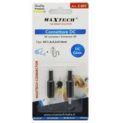 SET 2PZ CONNETTORE DC1,4X3,5X9,0MM ACC ADATTATORE TELECAMERE ALIMENTAZIONE C-097