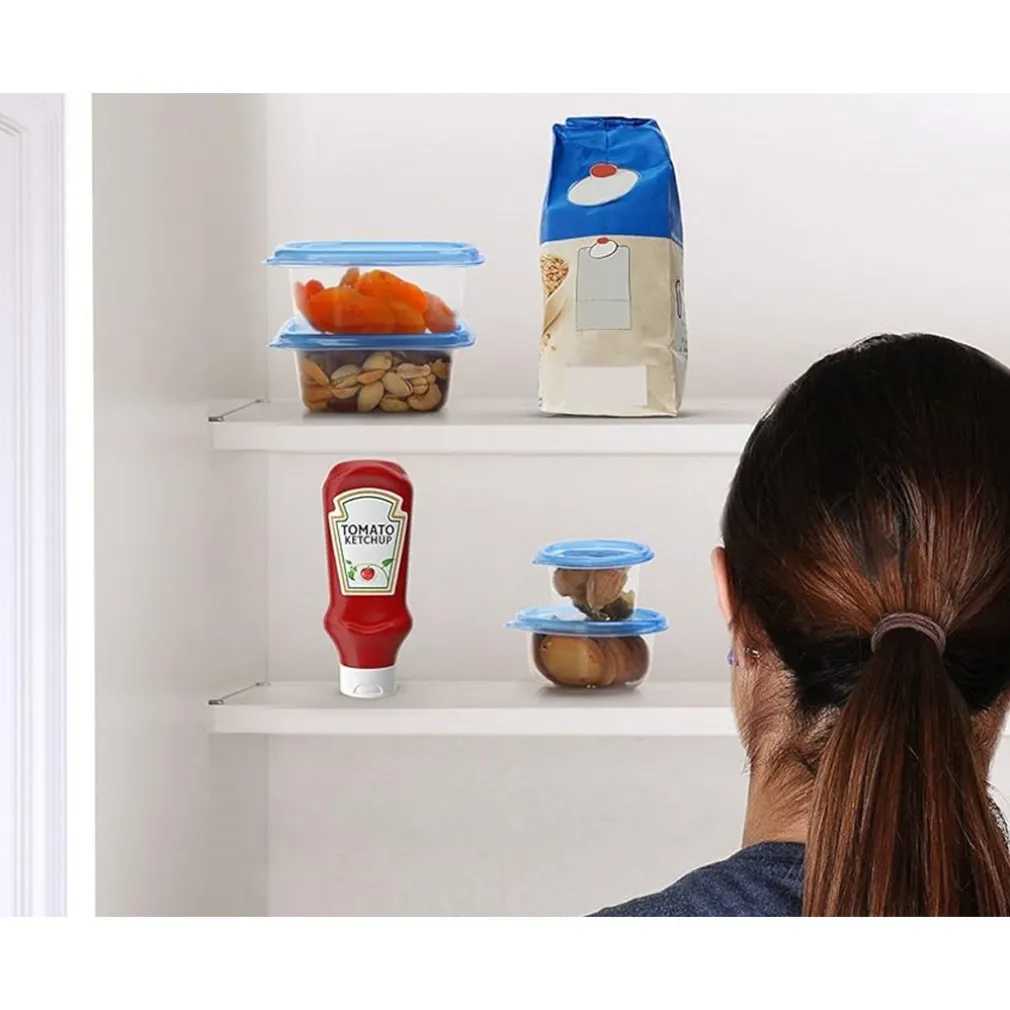 SET 21PZ CONTENITORI CON COPERCHI PER ALIMENTI IN PLASTICA TRASPARENTI IMPILABILI MICROONDE