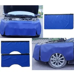 SET 3PZ COPERTURA PARAFANGO AUTO TELO PROTEZIONE CARROZZERIA RIVESTIMENTO PROTETTIVO