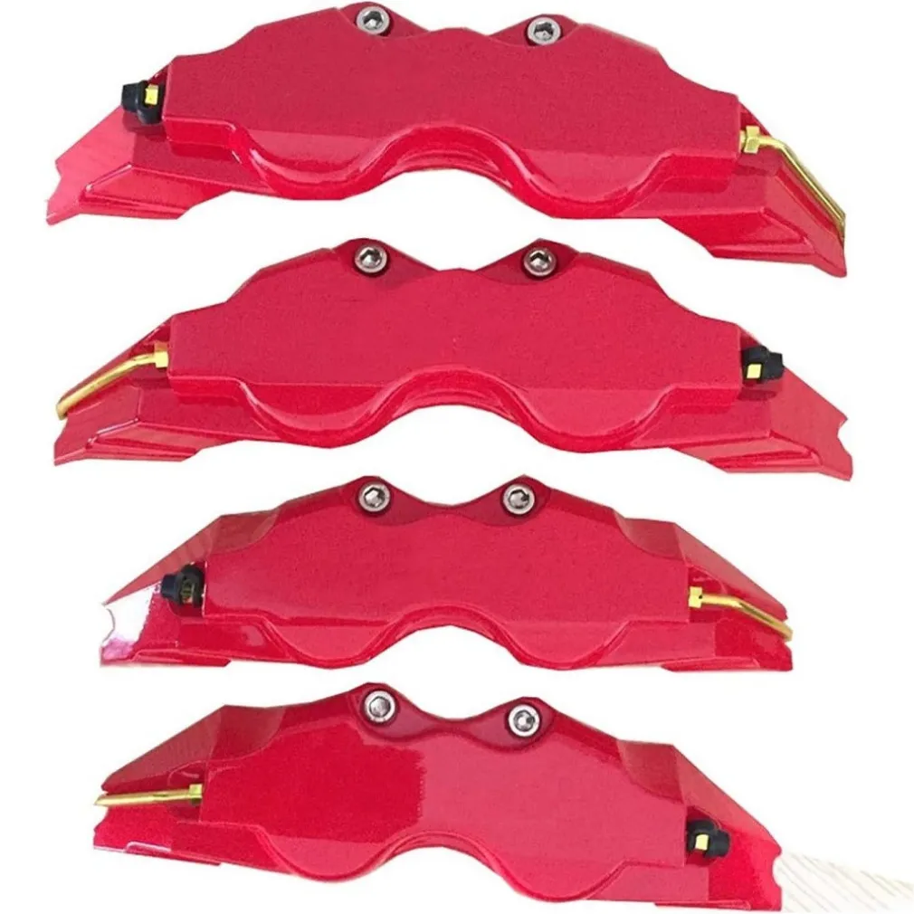 SET 2PZ COPRI PINZA DISCO FRENO COPERTURA CALIBRO AUTO ROSSO UNIVERSALE