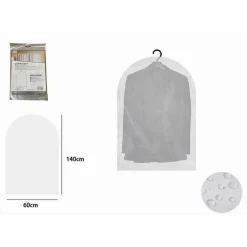 SET 2PZ CUSTODIA SACCA COPRIABITI COPRI ABITO VESTITO GIACCA 60X140 CM EVA 87412