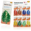 SET 3PZ DEODORANTE PROFUMO AUTO CASA BAGNO FORMA FOGLIA 2D VARIE FRAGRANZE DL-F018