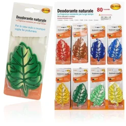 SET 3PZ DEODORANTE PROFUMO AUTO CASA BAGNO FORMA FOGLIA 2D VARIE FRAGRANZE DL-F018