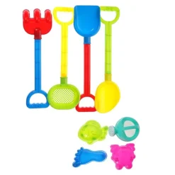 SET 8PZ DI GIOCATTOLI DA SPIAGGIA PER BAMBINI CON ACCESSORI MARE ESTATE SABBIERA 618567