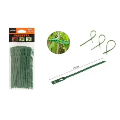 SET 50PZ FASCETTE BORDI SEGHETTATI FASCETTA PER PIANTE DA 13 CM REGOLABILI 56871