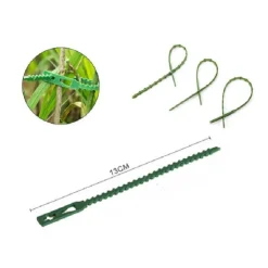 SET 50PZ FASCETTE BORDI SEGHETTATI FASCETTA PER PIANTE DA 13 CM REGOLABILI 56871