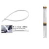 SET 10PZ FASCETTE CAVI CAVO BIANCO STRINGENTI IN PLASTICA NYLON 8.8X800 MM 92377
