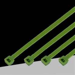 SET 100PZ FASCETTE SERRACAVO AUTOBLOCCANTI IN NYLON VERDE 4.8MM X 350MM 48-350-V