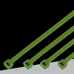 SET 100PZ FASCETTE SERRACAVO AUTOBLOCCANTI IN NYLON VERDE 4.8MM X 300MM 48-300-V