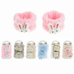 SET 2PZ FASCIA PER POLSO POLSINO PULIZIA VISO DESIGN VARI MODELLI 6 COLORI 10756