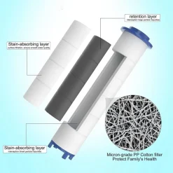 SET 4PZ FILTRO IN COTONE PP RICAMBIO PER DOCCETTA SOFFIONE DOCCIA RIMOVIBILI 59998