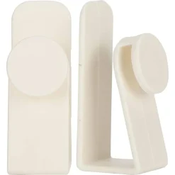 SET 2PZ GANCI PER PORTA ARMADIO PORTATILI PER APPENDERE OGGETTI CASA BIANCO 87359