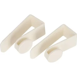 SET 2PZ GANCI PER PORTA ARMADIO PORTATILI PER APPENDERE OGGETTI CASA BIANCO 87359