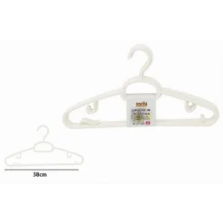 SET 5PZ GRUCCE IN PLASTICA STAMPELLE APPENDIABITO PANTALONI GIACCHE BIANCO 79324