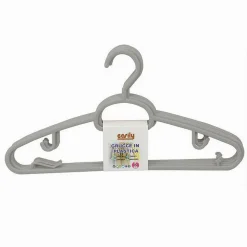 SET 5PZ GRUCCE IN PLASTICA STAMPELLE APPENDIABITO PANTALONI GIACCHE GRIGIO 79325