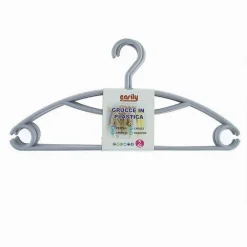 SET 5PZ GRUCCE STAMPELLE APPENDIABITI IN PLASTICA GRIGIA VESTITI PANTALONI 87684