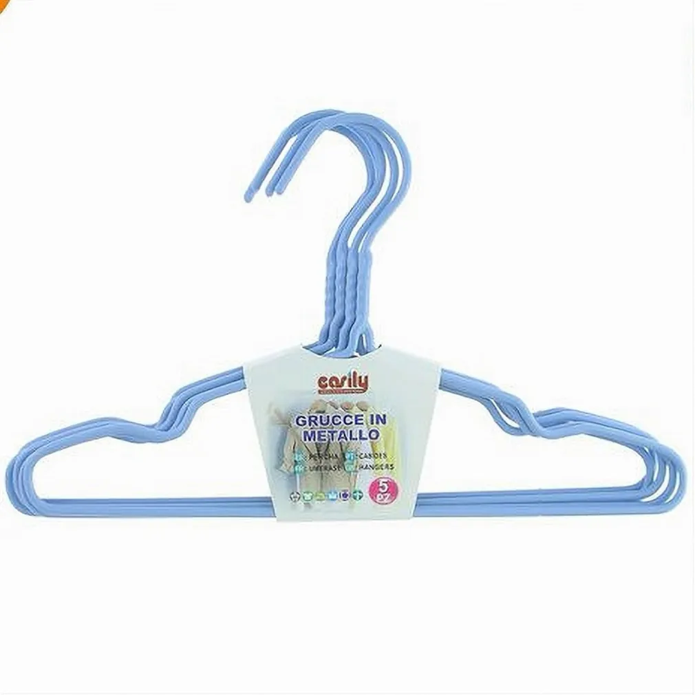 SET 5PZ GRUCCE STAMPELLE APPENDIABITO IN METALLO CELESTE VESTITI PANTALONI 87694