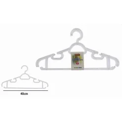 SET 4PZ GRUCCE STAMPELLE PLASTICA TRASPARENTE APPENDIABITI PANTALONI VESTITI 87002