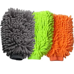 SET 2PZ GUANTO LAVAGGIO CINIGLIA IN MICROFIBRA LAVARE GUANTI PANNO PULIZIA AUTO