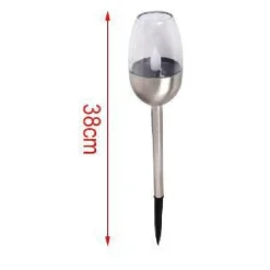 SET 12PZ LAMPADA A LUCE SOLARE LED 38 CM CON PICCHETTO DA GIARDINO TORCE 2002998