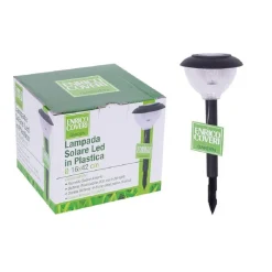 SET 6PZ LAMPADA SOLARE LED TONDA GIARDINO PICCHETTI IN PLASTICA Ø16X42CM 5109003