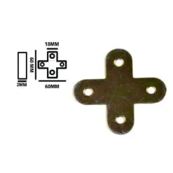 SET 4PZ LASTRINA LASTRINE AD ANGOLO FORMA X 60X18X2MM CON VITI PER MOBILI 91232