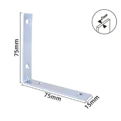 SET 4PZ LASTRINE AD ANGOLO LASTRINA ANGOLARE 75X75X15X2 MM CON VITI MOBILI 57115