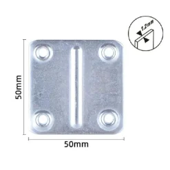 SET 4PZ LASTRINE LASTRINA PIASTRA DI GIUNZIONE 50X50X1.2MM CON VITI MOBILI 57131