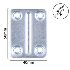 SET 4PZ LASTRINE LASTRINA PIASTRA DI GIUNZIONE 50X40X1.2MM CON VITI MOBILI 57132