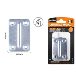 SET 4PZ LASTRINE LASTRINA PIASTRA DI GIUNZIONE 60X40X1.2MM CON VITI MOBILI 57133