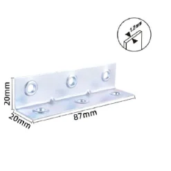 SET 4PZ LASTRINE LASTRINA AD ANGOLO ANGOLARE 87X20X20X1.2 MM VITI MOBILI 57130