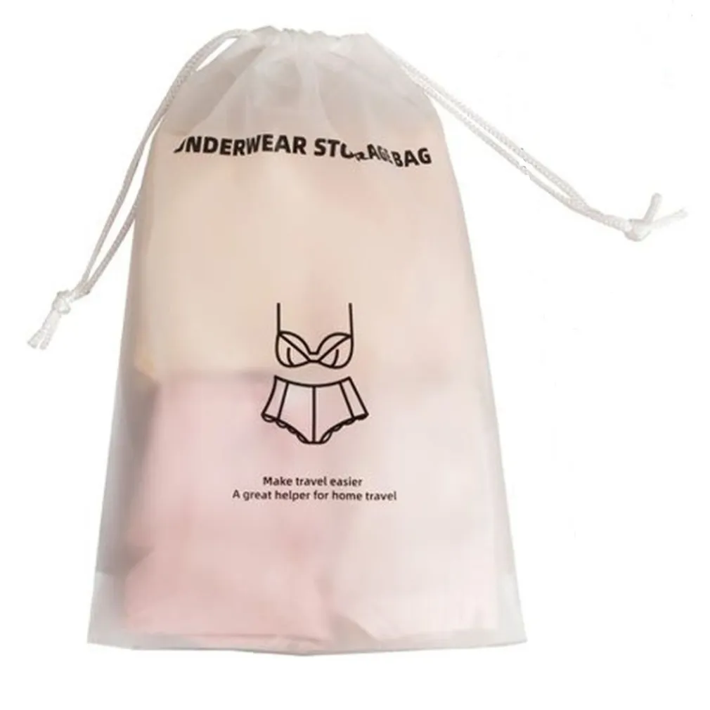 SET 3PZ ORGANIZER VIAGGIO CASA BORSA BIANCHERIA INTIMA 20X30CM SACCO CON COULISSE 87708