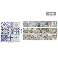 SET 2PZ PIASTRELLA DECORATIVA SOTTOBICCHIERE CON FANTASIE ASS. 10,8X10,8CM 56030