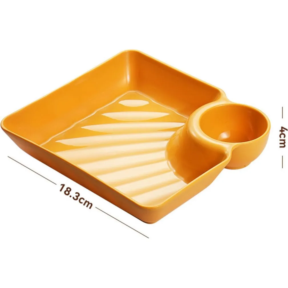 SET 8PZ PIATTO DA PORTATA MULTIFUNZIONE PER SALSE CIOTOLA IMMERSIONE PER SNACK FESTE