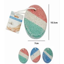 SET 3PZ PIETRA POMICE OVALE TRICOLORE NATURALE CURA PIEDI CALLI CHIROPODIA 79289