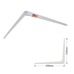 SET 2PZ REGGIMENSOLA SUPPORTO STAFFA TRIANGOLO MENSOLA METALLO 40CM BIANCA 91259