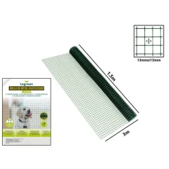 SET 3PZ RETE METALLICA PLASTIFICATA PER RECINZIONE CANCELLI GIARDINO 1.5X3MT 223097