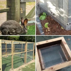 SET 3PZ RETE METALLICA ZINCATA 0.5X3MT RECINZIONE PROTEZIONE ALBERI GIARDINO ANIMALI 020248