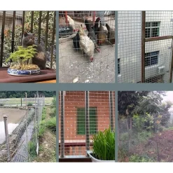 SET 3PZ RETE METALLICA ZINCATA 1X3MT RECINZIONE PROTEZIONE ALBERI GIARDINO ANIMALI 020249