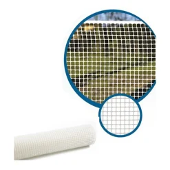 SET 3PZ RETE PROTETTIVA IN PLASTICA PER AIUOLE BIANCA 1X3MT A MAGLIA QUADRA 5X5MM 76386