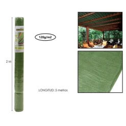 SET 2PZ RETE TELO OMBREGGIANTE DI COPERTURA VERDE 2X5MT PARASOLE GIARDINO ESTERNI 230745