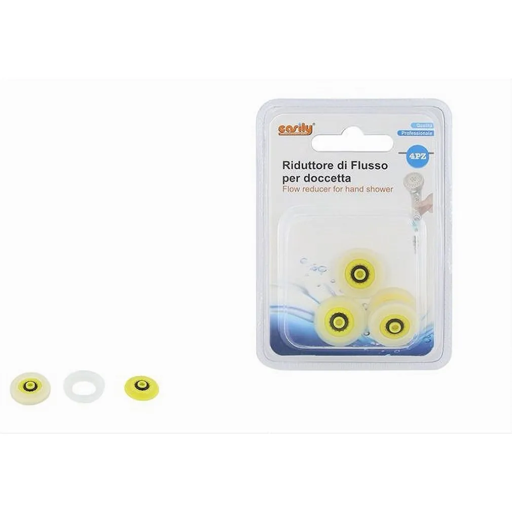 SET 4PZ RIDUTTORE DI FLUSSO REGOLA ACQUA PER DOCCETTA SOFFIONE TUBO DOCCIA 87992