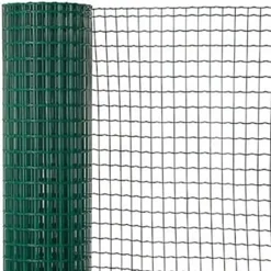 SET 3PZ ROTOLO RETE DI PLASTICA VERDE MAGLIA QUADRA 10X10MM 0.5X5MT RECINZIONE 219380
