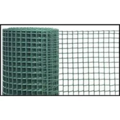 SET 3PZ ROTOLO RETE DI PLASTICA VERDE MAGLIA QUADRA 10X10MM 0.5X5MT RECINZIONE 219380