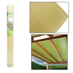 SET 3PZ ROTOLO RETE OMBREGGIANTE BEIGE FITTA 1.5X5MT PROTEZIONE GIARDINI TERRAZZE 017069