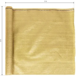 SET 2PZ ROTOLO RETE OMBREGGIANTE BEIGE FITTA 2X5MT PROTEZIONE GIARDINI TERRAZZE 017070