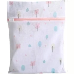 SET 2PZ SACCHETTO LAVAGGIO RETE CON CERNIERA BIANCHERIA 40X50CM A FANTASIA 58128