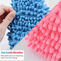 SET 2PZ SCARPE PER MOCIO CALZINI RIUTILIZZABILI IN MICROFIBRA PER PULIZIA CASA PAVIMENTO